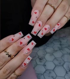 Nail Ideas Acrylic, Vday Nails, Pink Gel Nails, Ombre Acrylic Nails, Nails Design With Rhinestones, Simple Acrylic Nails, Classy Acrylic Nails, Acrylic Nails Coffin Short