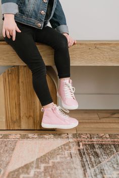 Our new High Top 2.0 Sneakers took what you already loved about our first version and made it even better. High Top Sneaker, Leather High Tops, Genuine Leather Shoes, New And Improved, Trendy Shoes, Kids Sneakers, Top Grain Leather, Toddler Shoes, Kids' Fashion