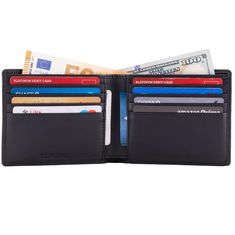 DiLoro Men's Bifold Leather Wallet Lugano Collection Black or Brown DESCRIPTION SPECIFICATIONS WARRANTY VIDEOS MISC Slim, genuine, top quality, full grain Napa leather bifold wallet for men (or women). Equipped with strong RFID blocking technology to protect your personal information such as your driver's license and RFID enabled credit cards. Ships in our elegant black/silver DiLoro Gift Box, ideal for Groomsmen, Birthdays, Anniversaries, Father's Day, Graduation, Christmas and other Special Oc Black Bifold Card Holder, Black Bifold Wallet With Interior Card Slots, Black Bifold Card Holder For Business, Black Rfid Blocking Wallet For Business, Black Trifold Wallet For Business With Card Slots, Black Trifold Wallet With Card Slots For Business, Black Trifold Wallet With Interior Card Slots For Business, Business Card Holder With Coin Pocket, Black Card Holder With Card Slots