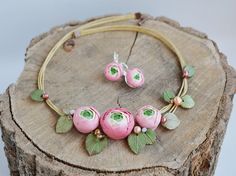 Pink flower necklace, Pink jewelry set, Ranunculus jewelry, Pink ranunculus set, Ranunculus wedding necklace, Cottage chic jewelry set Pink Flower-shaped Jewelry Sets For Gifts, Elegant Pink Necklace With Handmade Flowers, Pink Floral Jewelry Sets For Gifts, Pink Flower Pendant Jewelry With Flower Decoration, Pink Necklace For Wedding And Mother's Day, Pink Flower Shaped Necklace For Weddings, Handmade Pink Bridal Necklace As Gift, Handmade Pink Flower Necklace For Wedding, Adjustable Pink Flower Necklace For Wedding