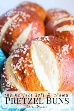 the perfect soft and chewy pretzel buns