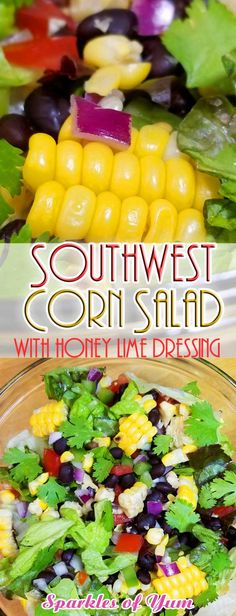 corn salad with honey lime dressing is an easy and delicious side dish for any summer bbq