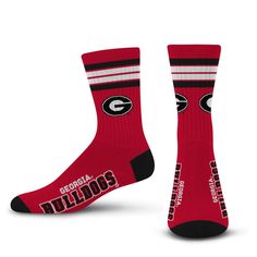 PRICES MAY VARY. On Gameday, Support Your Georgia Bulldogs With These Officially Licensed NCAA socks! For Bare Feet GEORGIA BULLDOGS Socks Make a Perfect Father’s Day, Groomsmen, Christmas, or Birthday Gift For The Georgia Fan in Your life. SUPERIOR Construction and built to last with Woven Team Logos Will Tell Everyone You're the #1 GEORGIA BULLDOGS Fan! Comfortably Fits the Georgia Bulldogs Fan Shoe size Men's 8-13. These socks are a MUST HAVE on gameday for any Georgia fan. Take Care of Your Red Sporty Socks For Sports, Red Socks Baseball, Cheap Red Sports Socks, Football Socks, Self Service, Chicago Blackhawks, Georgia Bulldogs, Team Colors, Crew Socks