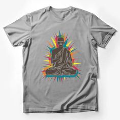 Vibrant Buddha Meditation Graphic Tee, Spiritual Zen Yoga T-Shirt, Unisex Mindfulness Shirt, Colorful Buddhist Art Top, Gift Idea Male T-Shirt Custom graphic T-Shirt.Customize your color Zen Yoga, Buddha Meditation, Yoga Tshirt, Statement Shirt, Funny Graphic Tees, Buddhist Art, Funny Graphics, Art Shirts, Friends Shirt