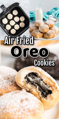 the cover of an air fried oreo cookies recipe