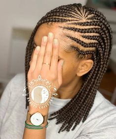 Half Braids, Half Cornrows, Lemonade Braids Hairstyles, Half Braid, Short Box Braids Hairstyles