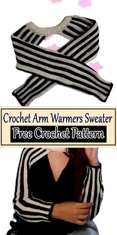 crochet arm warmers sweater free crochet pattern for women and girls