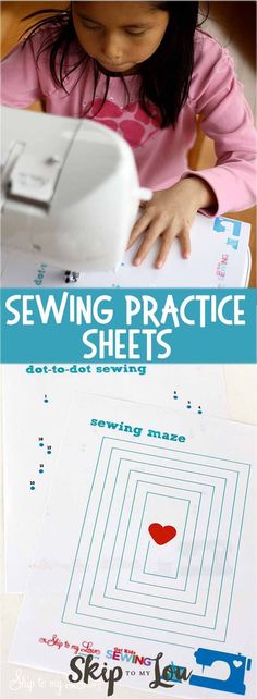 Printable sewing practice sheets. Perfect for beginners and kids learning to sew #sew #printable #kids Sewing Practice Sheets, Sewing Sheets, Sewing Practice, Sewing Activities, Sew Ins, Trendy Sewing, Beginner Sewing Projects Easy, Sewing Projects For Kids, Sewing Class