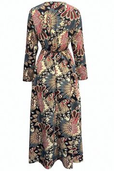 Indulge in elegance with our Black Floral Print V Neck Wrap High Waist Maxi Dress. Designed with a flattering V neck and high waist, this dress exudes sophistication. The delicate floral print adds a touch of femininity, making it a perfect choice for any occasion. Size Chart (CM) Sizes Bust Waist Shoulder Sleeve_Length Length Relax Relax Relax Relax Back S 95 66 38.5 60 136 M 101 72 40 61 137 L 107 78 41.5 62 138 XL 115 86 43.7 63 139 Elasticity None Size Chart (INCH) Sizes Bust Waist Shoulder High Waist Maxi Dress, Wardrobe Update, Black Floral Print, Neck Wrap, Versatile Dresses, Black Maxi Dress, Shoulder Sleeve, Wrap Style, Evening Wear