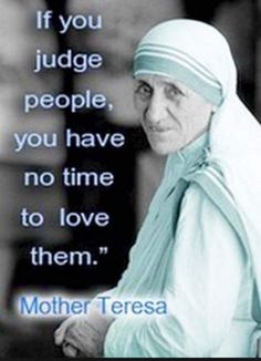 a woman with a white head scarf on her head and a quote from mother teresa