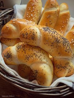 several loaves of bread in a wicker basket