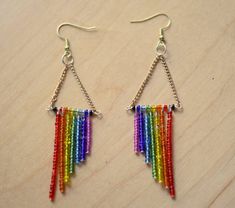 Gay Pride Jewelry Diy, Seed Bead Pride Jewelry, Subtle Pride Jewelry, Pride Jewellery Diy, Rainbow Jewelry Diy, Pride Beaded Jewelry, Pride Earrings Diy, Pride Jewelry Diy, Pride Crafts