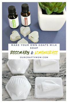 How To Make Rosemary & Lemongrass Goats Milk Soap. Make this easy melt and pour goats milk soap with an energizing blend of rosemary and lemongrass essential oils. Coffee Soap Recipe, Joy Essential Oil, Homemade Goat Milk Soap, Goats Milk Soap, Essential Oils Gifts, Melt And Pour, Lemongrass Essential Oil