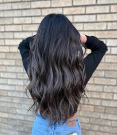 Ash Brown Toner, Brown Bayalage Hair, Black Hair Long Hair, Highlights Brown Hair Balayage, Ash Brown Balayage, Thick Hair Cuts, Hair Curling Tips, Brown Hair Inspo