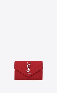 Ysl Small Envelope, Ysl Wallet, Small Envelope, Dream Bag, Dream Bags, Balmain Men, Small Envelopes, Red Wallet, Flamingo Art