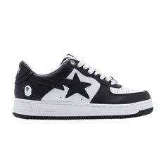 Wmns Bapesta #4 L 'Black' Bape Star, Bapesta Shoes, Bape Shoes, Bape Sneakers, Bape Sta, Painted Canvas Shoes, Pretty Sneakers, Ape Bape, Dr Shoes