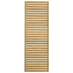 a wooden slatted door on a white background