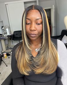 Sew In Weave With Leave Out Color, Weave With Leave Out, Feminine Fits, Big Hair Bands, Baddie Hair, Color Wigs, Birthday Hairstyles, Sew In Weave, Hairstyle Tutorials