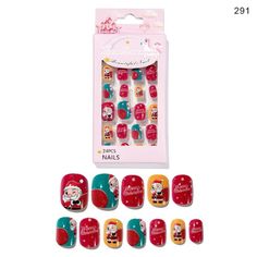 Christmas Cute Children Nails 24 Pieces Wearable – Tiny Angels Shopping Gift Store Nail Decorations