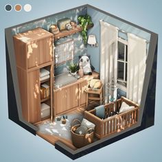 Sims 3 Houses Plans, Isometric Interior, Sims 4 Loft, Isometric Room, Sims Challenge, Sims 4 Kitchen, Cc Folder