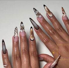 Nail inspo Air Brush Nails Art, Air Brush Nails, Almond Acrylic Nails Designs, Nail Designs Bling, Gel X Nails, X Nails, Almond Acrylic, Art 2024, Acrylic Nails Coffin Pink