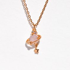 You'll have drops of Jupiter in your hair while wearing this beautiful necklace! Shop this best selling design now. Best Selling Design, Drops Of Jupiter, Planet Necklace, Sweet Necklace, Selling Design, Necklace Shop, Necklace Chain Lengths, Rose Gold Pendant, Copper Chain