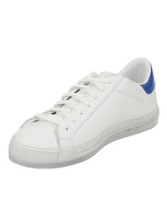 KITON white leather sneaker, with blue detail. Laces and place on the tongue.Composition: 100% Calfskin White Low-top Custom Sneakers With Leather Sole, Blue Leather Sneakers With Translucent Outsole, Blue Low-top Sneakers With Leather Sole, Investment Bags, The Tongue, White Leather Sneakers, Engineered Garments, Summer Accessories, Card Holder Leather