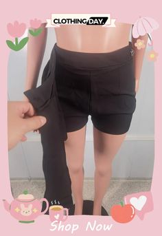 Women's Casual Solid Pleated Side Zip Buttons Hakata Shorts Bottoms Shorts, Women's Casual, Side Zip, Casual Women, Shop Now, Clothes