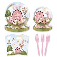 PRICES MAY VARY. 🎈Perfect for farm pink girl first birthday party. 🎁Include:9inch plates *20, 7inch plates *20, napkin *20, fork *20. 🎈EASY-ASSEMBLED: farm pink girl first birthday party plates are very easy to be assembled. 🎁MATERIALS: farm pink girl first birthday party Plates made of high-quality materials. 🎈15 Days MONEY BACK GUARANTEE: We take all the risk out of your purchase by offering a bulletproof 100% money back 15 days guarantee. HEETON 80Pcs Pink Barn Farm Animals 1st Birthday Pink Farm Birthday Party Target, Pink Barn Farm Party, Birthday Party Plates, 1st Birthday Party, Party Plates, Girl Baby, First Birthday, Farm Animals, 1st Birthday