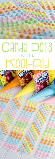 candy dots with kool - aid on the table