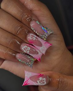 Punk Nails, Exotic Nails, Short Acrylic Nails Designs, Pink Acrylic Nails, Luxury Nails, Fire Nails, Cute Nail Designs