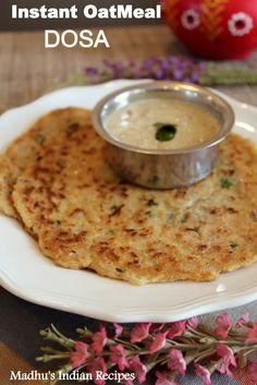 No soaking, no grinding and no fermentation required in making these nutritious oatmeal dosa. It’s a super fast recipe which works great during the morning rush hours or as a quick evening snack. Instant Oatmeal Dosa recipe:   Ingredients: Instant oats- 1 cup Rice flour- 1/2 cup Onion- 1 chopped fine Ginger – 1/2...Read More » Breakfast Ideas Indian, Instant Recipe, Oat Meal, Breakfast Oatmeal Recipes, Instant Oats, Instant Oatmeal