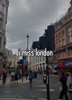 the words i miss london are overlaid with images of people crossing the street