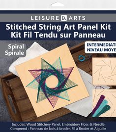 the finished string art panel kit is shown