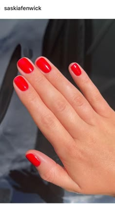 Red Gel Nails, Evil Eye Nails, September Nails, Manicure Inspiration, Dipped Nails, Minimalist Nails, Nail Varnish, Nail It, Nail Color