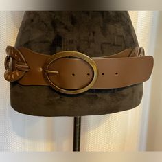 Belt Is New Without Tags, There Is A Small Scuff Towards The Front. Belt Measures Approximately 43”. Items Ship Next Business Day. (C1560) Belts Aesthetic, Colorful Belt, Navy Accessories, Thrift Finds, Vintage Belt, Fit Ideas, Navy And Brown, Brown Belt, Walker Boots