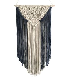 PRICES MAY VARY. Size: real wood rod 13.8’’ long, macrame width 11.8’’, macrame height 23.6’’. 100% top notch cotton cord used to provide a premium quality wall hanging. Handmade Woven can bring fresh and soft atmosphere to your home. All designs are handmade with love and will bring a unique element into any space. HANDMADE : Achart Macrame has been focused on the detailing of the wall hanging from the knots to the fringe effect of the cotton cord. Pure and beautiful Macrame Wall Art, you would Grey Macrame, Bohemian Wall Tapestry, Boho Macrame Wall Hanging, Wall Hanging Diy, Macrame Patterns Tutorials, Macrame Wall Art, Boho Macrame, Macrame Hanging