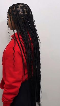 Hairstyle Blackgirl Braids, Shmedium Knotless Braids Long With Curls, Goodness Knotless Braids, Bohemian Braids Peekaboo, Jumbo Knotless Braids With Heart, Hairstyles Braided Black Women, Knee Length Boho Knotless Braids, Medium Large Boho Knotless Braids, Large Goddess Knotless Box Braids