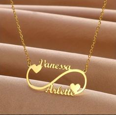 Personalized Name, Love Infinity Custom Double Name Pendant Necklace Non Tarnish Stainless Steel Neck Chain Jewelry Accessories Personalized  * Necklace is made from hypoallergenic stainless steel (safe for most sensitive skin) and available in 18k gold plating ♥ Finish is durable and long-lasting, tarnish resistant as all of our stainless jewelry ♥ H O W ∙ T O ∙ O R D E R +Simply type the name you would like in the Personalization box  ♥M O R E ∙ I N F O R M A T I O N  * GIFT BOX: Your personal Infinity Metal Necklace For Gifts, Infinity Metal Necklace For Gift, Personalized Infinity Metal Jewelry, Stainless Jewelry, Jewelry Mood Board, Double Name, Name Pendant, Memphis Tn, Neck Chain