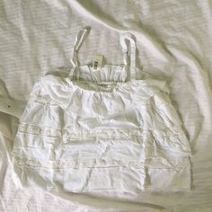 Nwt Gilly Hicks White Ruffle Tank Top With Adjustable Straps; It Comes In Original Packaging Too. Let Me Know If You Have Any Questions Or Would Like More Photos! A14 Ruffle Tank Top, Gilly Hicks, Cream White, More Photos, Adjustable Straps, Let Me, Tank Top, Womens Tops, Things To Come