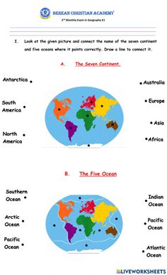 the world map is shown in three different colors