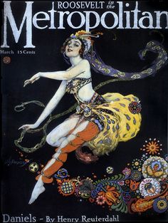 the cover of metropolitan magazine with a woman in costume