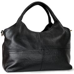 PRICES MAY VARY. 【Original Craftmanship】 Made of vegan leather processed with first class production technology, this black hobo bag is featured with outstanding durability and unique look. Delicate stitching and heavy duty hardware ensures its service life. 【Personalized Simplicity Style】Elegant chic titanium black tone frame design with classical retro look, casual style.Is your perfect Company.Removable and adjustable shoulder strap could be used crossbody hobo bag for women. It's also very t Large Hobo Bag, Hobo Tote Bag, Bucket Purse, Hobo Crossbody Bag, Vegan Leather Handbag, Ladies Purse, Leather Satchel Bag, Purse Crossbody, Handbags Tote