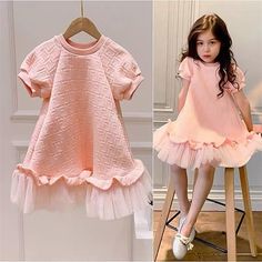 Season:Summer,Spring; Fabric:Polyester; Sleeve Length:Short Sleeve; Look After Me:Hand wash; Gender:Girls'; Style:Daily,Fashion; Occasion:Outdoor,Casual,Party; Kids Apparel:Dress; Age Group:Kids; Pattern:Solid Color; Age:2-13 Years; Listing Date:04/08/2024; Bust:; Length:; Neckline:Crew Neck Teenage Clothing, Princess Dress Kids, Pink Long Dress, Girls Casual Dresses, Childrens Dress, Dress Girls, Kids Outfits Girls, Dresses Kids Girl, Spring Summer Dress