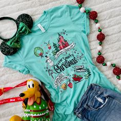 Disney Christmas Party T-Shirt Disney Shirt Very Merry Christmas Magic Kingdom Party Unisex T-Shirt Disney Christmas Vacation, Disney Christmas Party, Magic Kingdom Christmas, Halloween Party Design, Christmas Party Planning, Disney Christmas Shirts, Matching Disney Shirts, Very Merry Christmas Party, Christmas Party Shirts