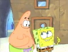 spongebob and patrick from spongebob's island in the cartoon spongebob