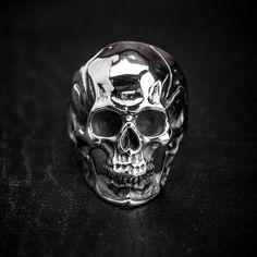 Stainless Steel Skull Ring-Viking Ring-Norse Spirit Edgy Skull Ring As A Gift, Silver Edgy Skull Ring, Edgy Skull Ring For Gift, Silver Skull Ring For Halloween, Silver Edgy Skull Ring For Halloween, Edgy Silver Skull Ring For Halloween, Silver Skull Ring Punk Style, Silver Skull Ring In Punk Style, Silver Skull Ring For Streetwear