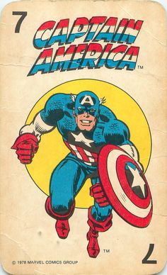 an old comic book with captain america on the cover