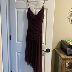 Brown Dress With Sequence. Size M. Brand Teeze Me. Bought At Von Mayr Hippie Hoco Dresses, Royal Blue Cocktail Dress, White Dresses Graduation, Lacey Dress, Strapless Party Dress, Hoco Dress, White Strapless Dress, Sequence Dress, New Years Dress