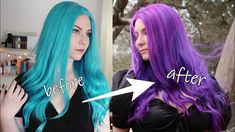 Dying My Aqua Hair Purple with Arctic Fox Virgin Pink Dye YouTube